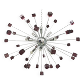 Ametista cubes murano glass sputnik chandelier