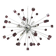 Lustre Ametista cubes murano verre spoutnik lustre