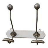 Porte-manteau ancien en bois et métal