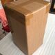 Treflower table lamp, orange opaline and vintage fabric