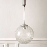 Suspension globe cracked glass Raak design, 1970