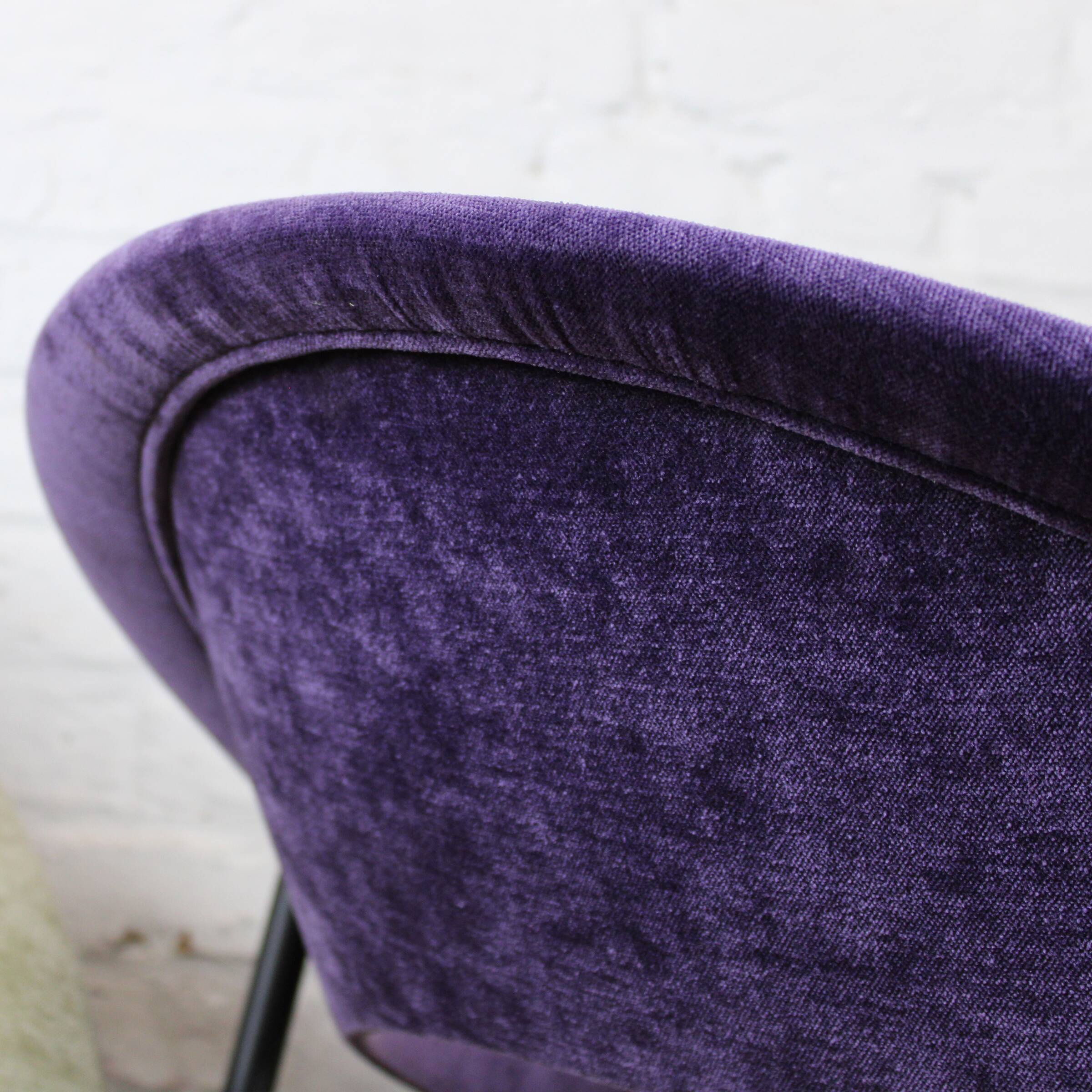 Pair of Burov "44" or "Saturne" armchairs by Geneviève Dangles and Christian Defrance