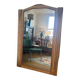 Large old art deco mirror in wood and beveled glass