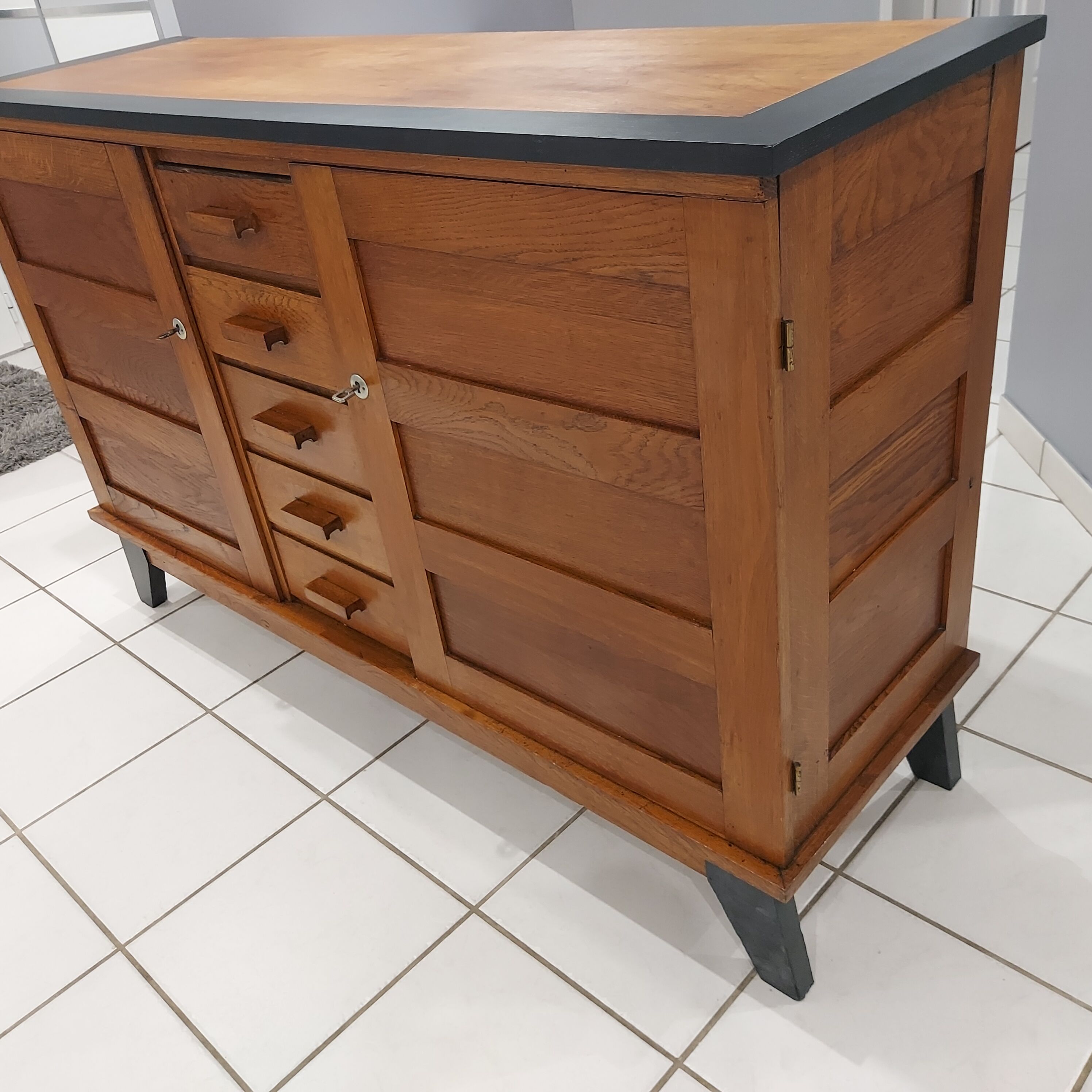Furniture Enfilade René Gabriel vintage 1960s.