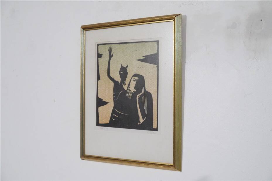 Swedish lithograph by Ake Holm 1960