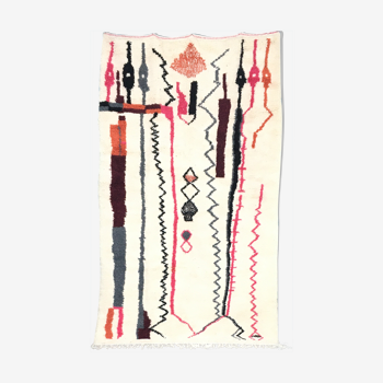 Berber carpet azilal 260x150 cm hand knot in morocco
