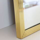 1970s vintage mirror with goldenrod frame