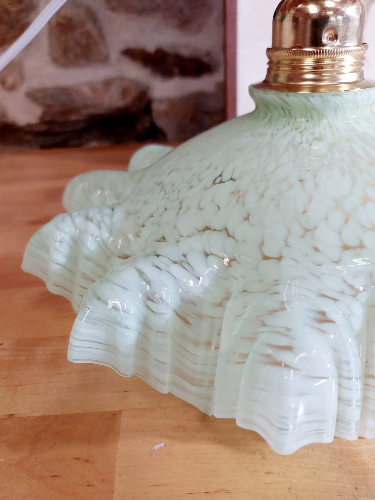 Green Clichy glass pendant