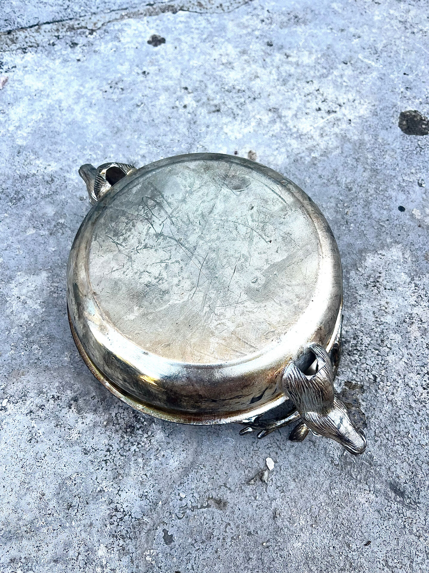 Stag Head Ice Dish Silver Plated Deer Barware