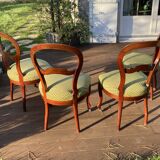 4 chaises Louis Philippe en acajou massif, XIXe siècle
