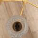 Vintage 5-light chandelier in glass and brass