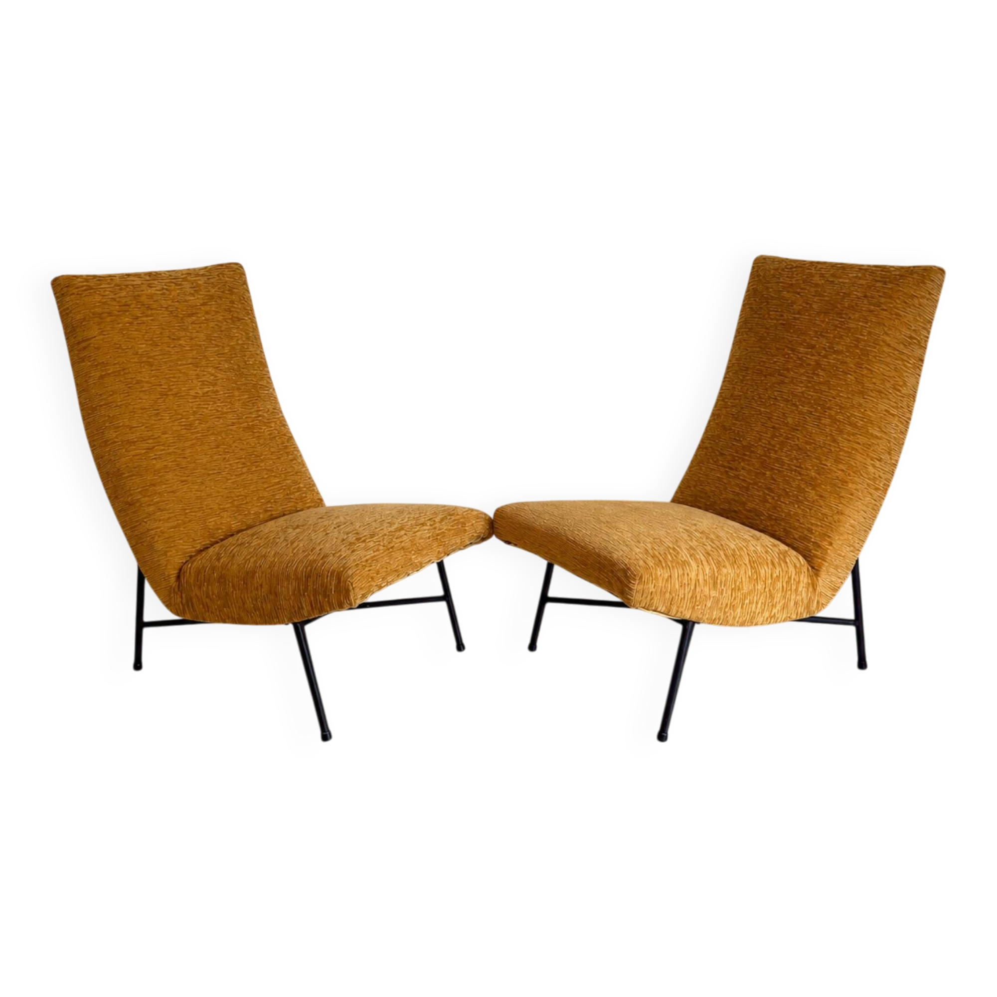 Pair of armchairs by Genevieve Dangles and Christian Defrance