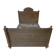 Late 19th century bed – painted maple burl – with base + 135x190 mattress