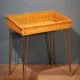 Basket on foot vintage 1970
