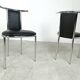 Vintage chrome postmodern dining chairs, 1980s