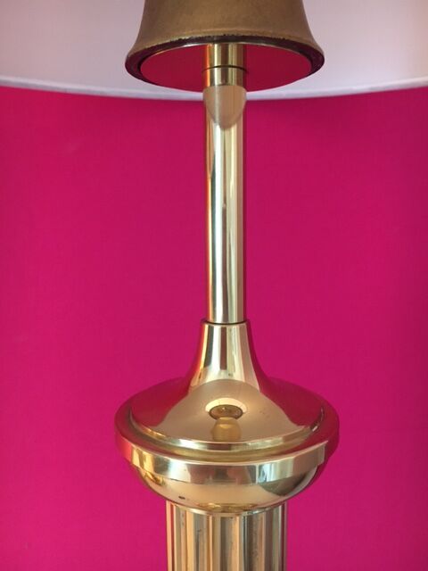 Pair of Art Deco brass lamps, Germany 1960