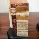 Pair of Art Deco marble book clamts