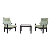 Chaises longues danoises des années 50 et table basse, années 70.
