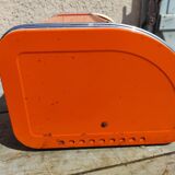 vintage orange bread hutch 70s