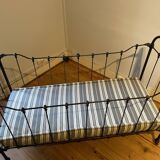 Wrought iron cot renovated with mattress