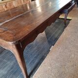 Table de ferme XIX 19ème avec 2 tiroirs 208 long 100 large 75 haut