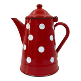 70s Polka Dot Enamel Coffee Pot - 1L