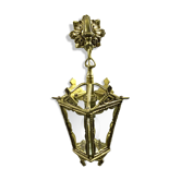 Lanterne en bronze à verres étoilés