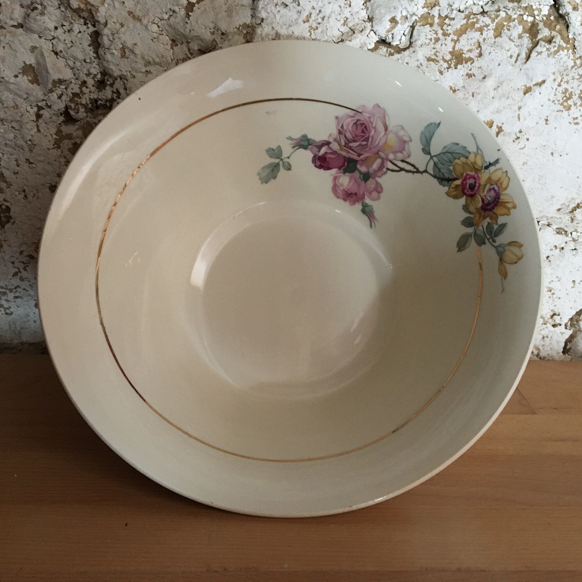 Vintage salad bowl "st-amant-sté des grands établissements céramique"