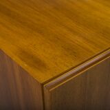 Mid-Century Wall Unit Cabinet and Sideboard in Walunt, 1970s, Set of 2