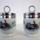 2 Royal Worcester English porcelain egg cups