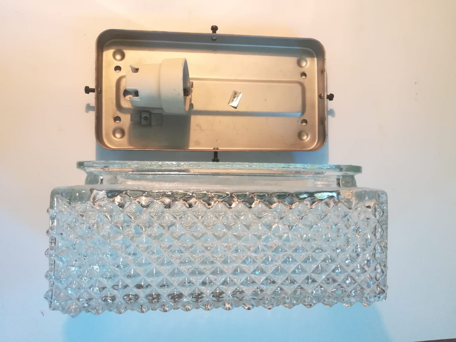 Cast glass ceiling lamp