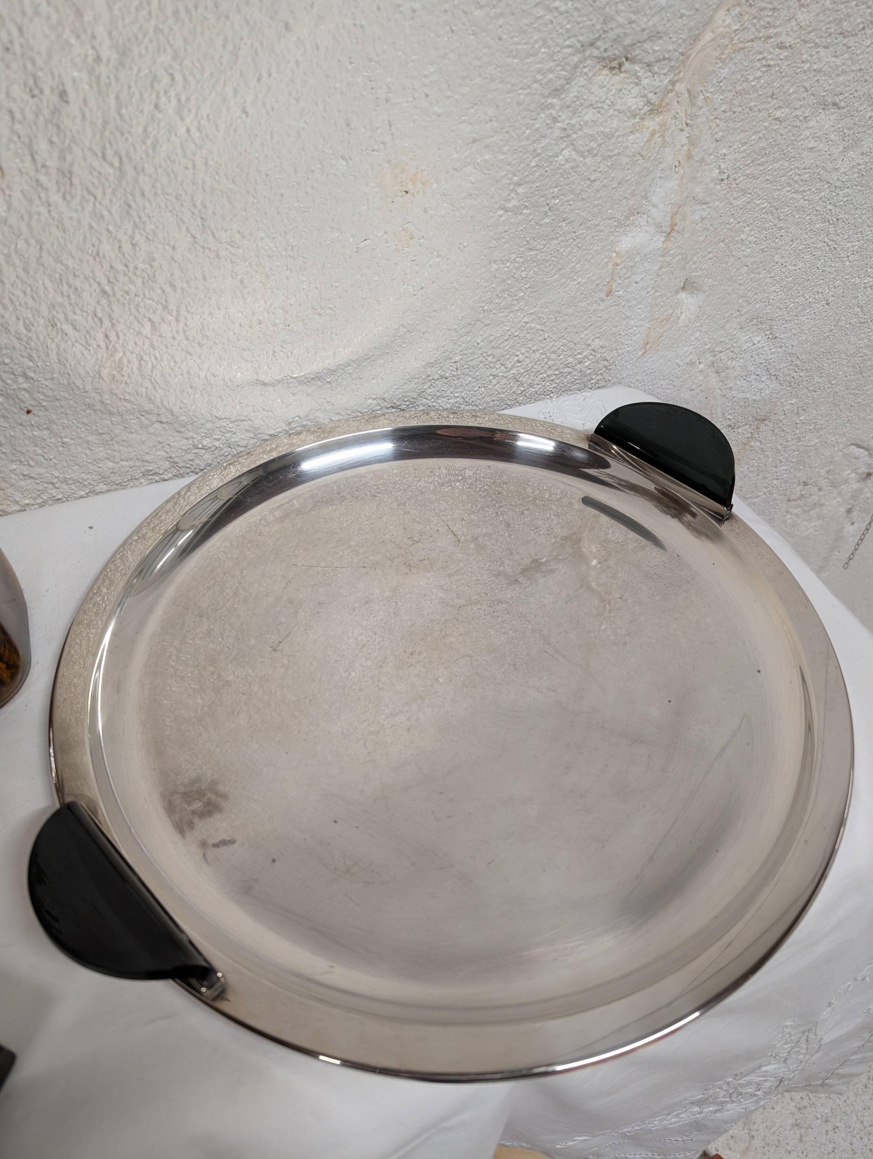 Silver-plated vintage plateau Studio