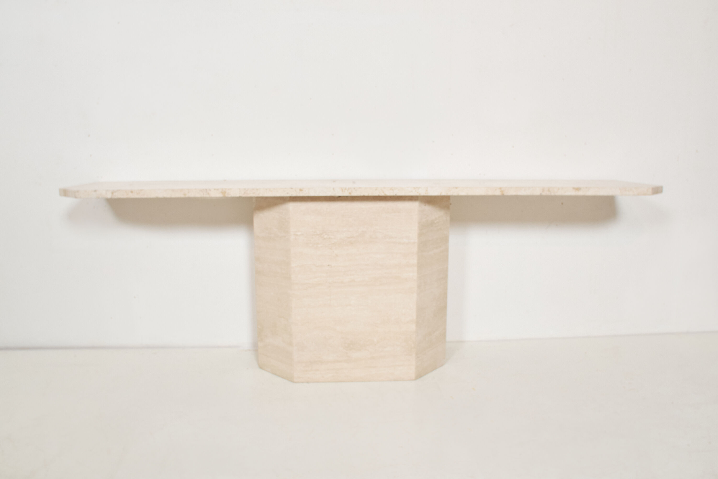 Italian travertine console 1970