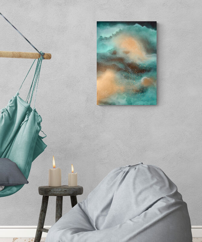 Together In Electric Dreams - Abstract art canvas