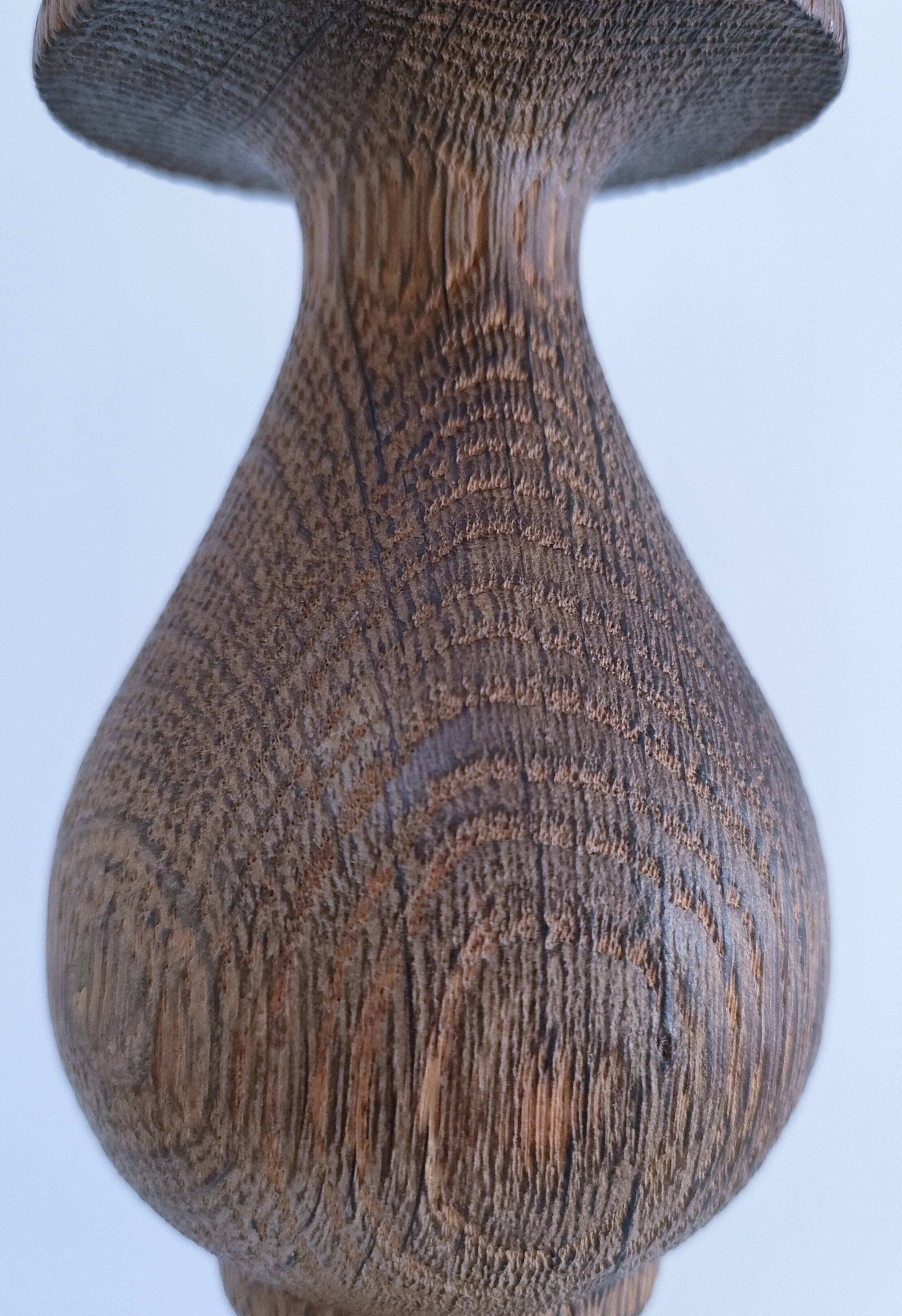 XL turned solid wood lamp base H.45.5 cm