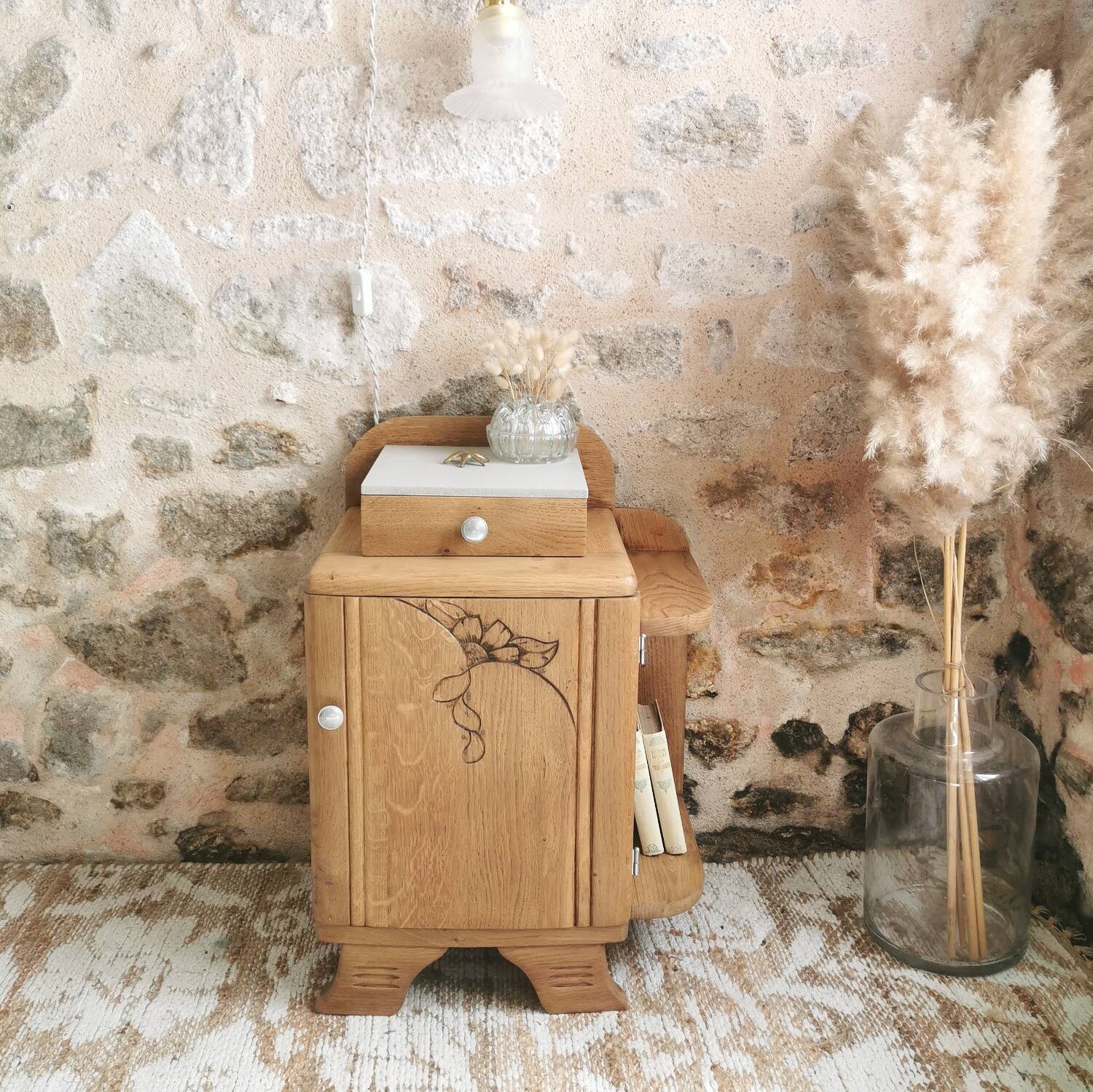 Restored Art Deco bedside table