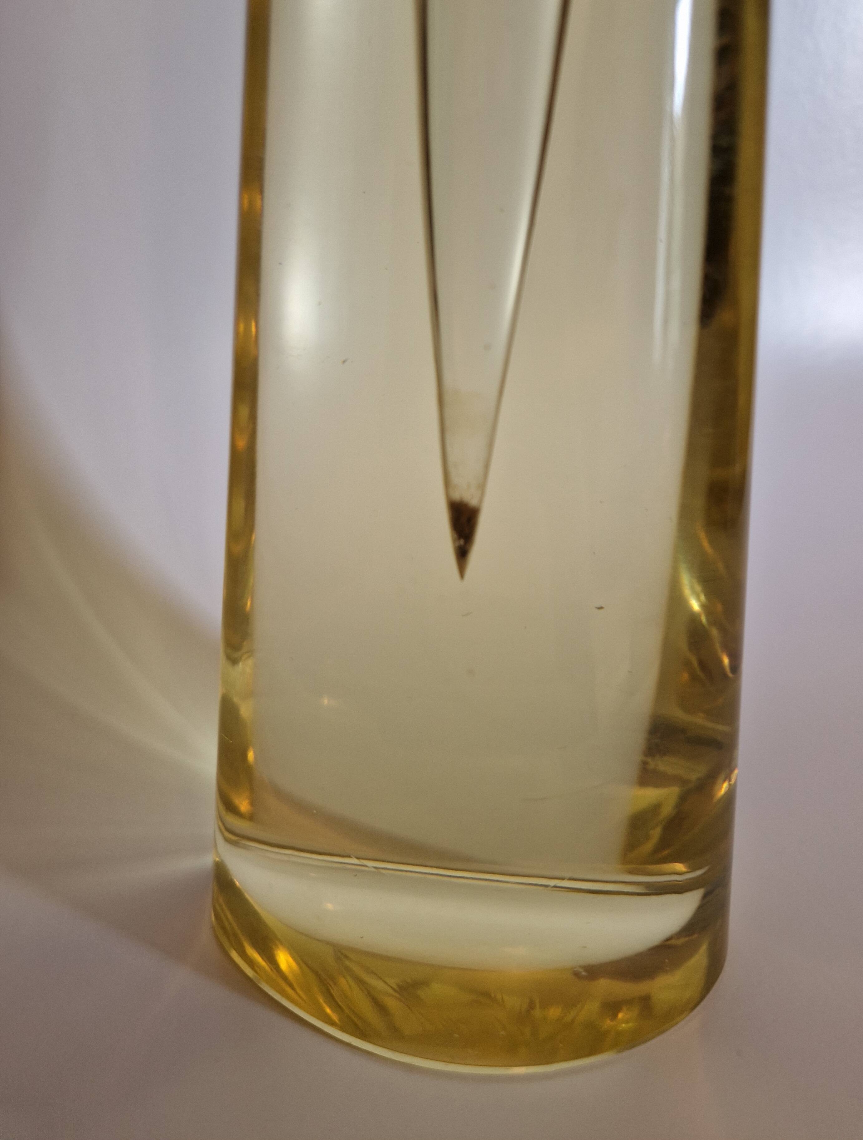 Bohemian soliflore vase, citrine glass
