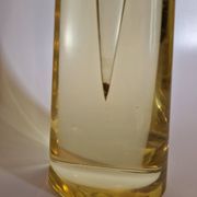 Bohemian soliflore vase, citrine glass