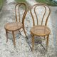 Pair of chairs bistrot tanned j & j khon curved wood