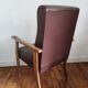 Paire de fauteuils moleskine marron