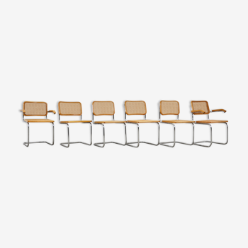 Série de 6 chaises  B32 par Marcel Breuer