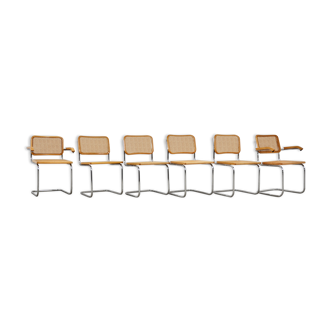 Set of 6 dinning chairs B32 by Marcel Breuer