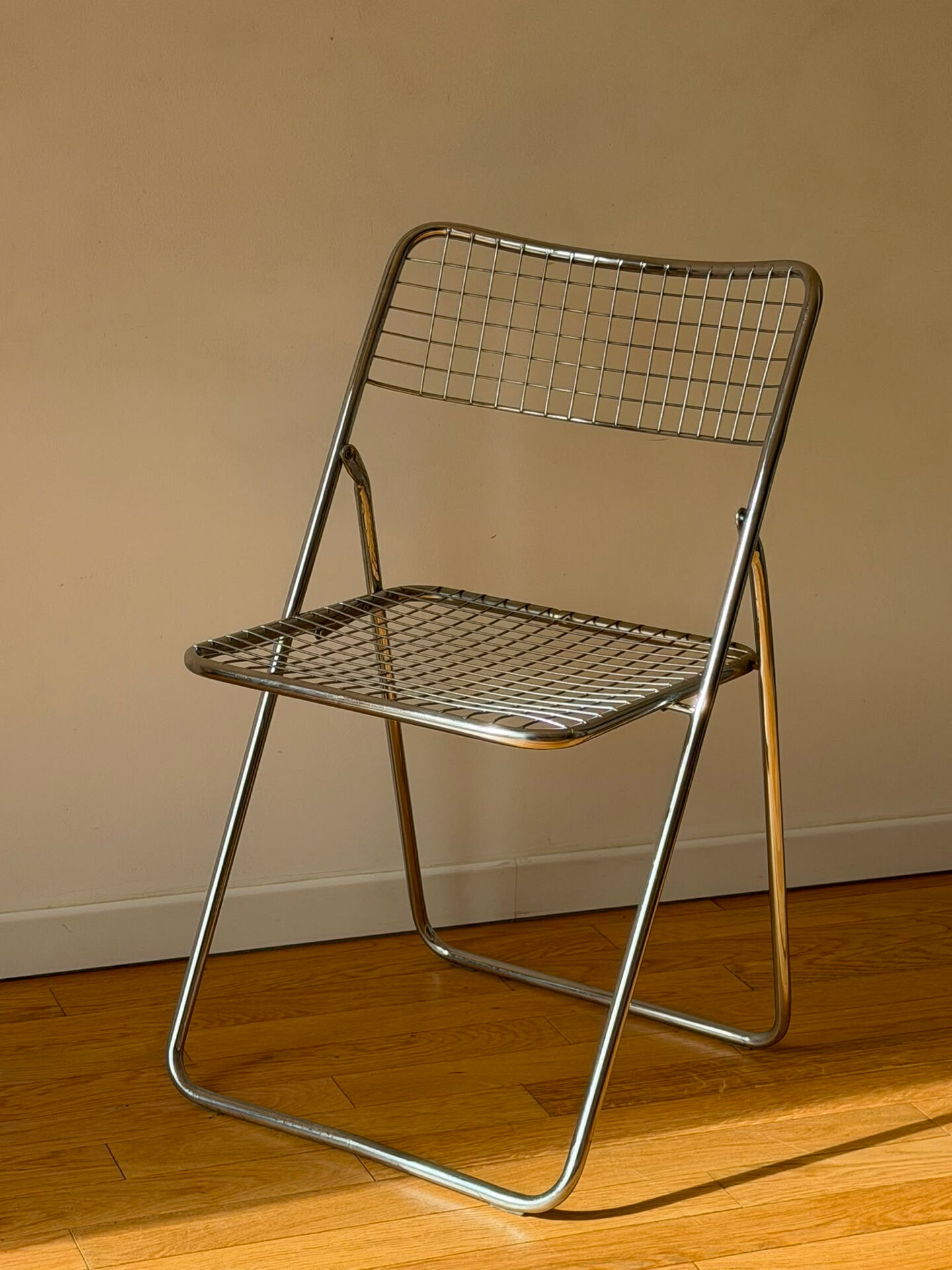 Lot 4 chaises pliantes vintage métallique
