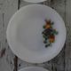 6 Dessert plates Arcopal model Fruits de France apple pear vintage grape
