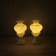 2 x italian alabaster  Medici urn lamps