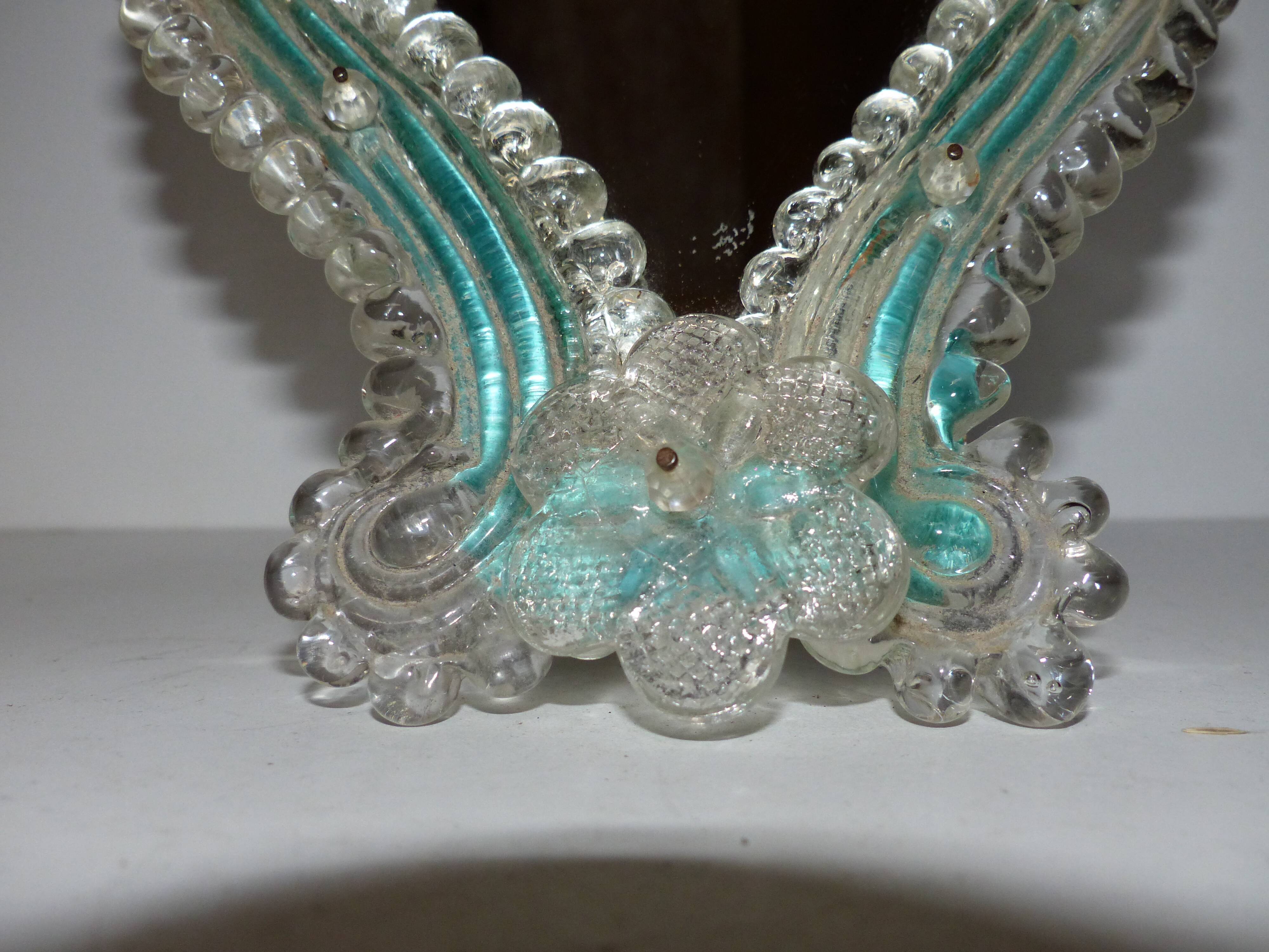 Miroir Murano en verre 18x23cm