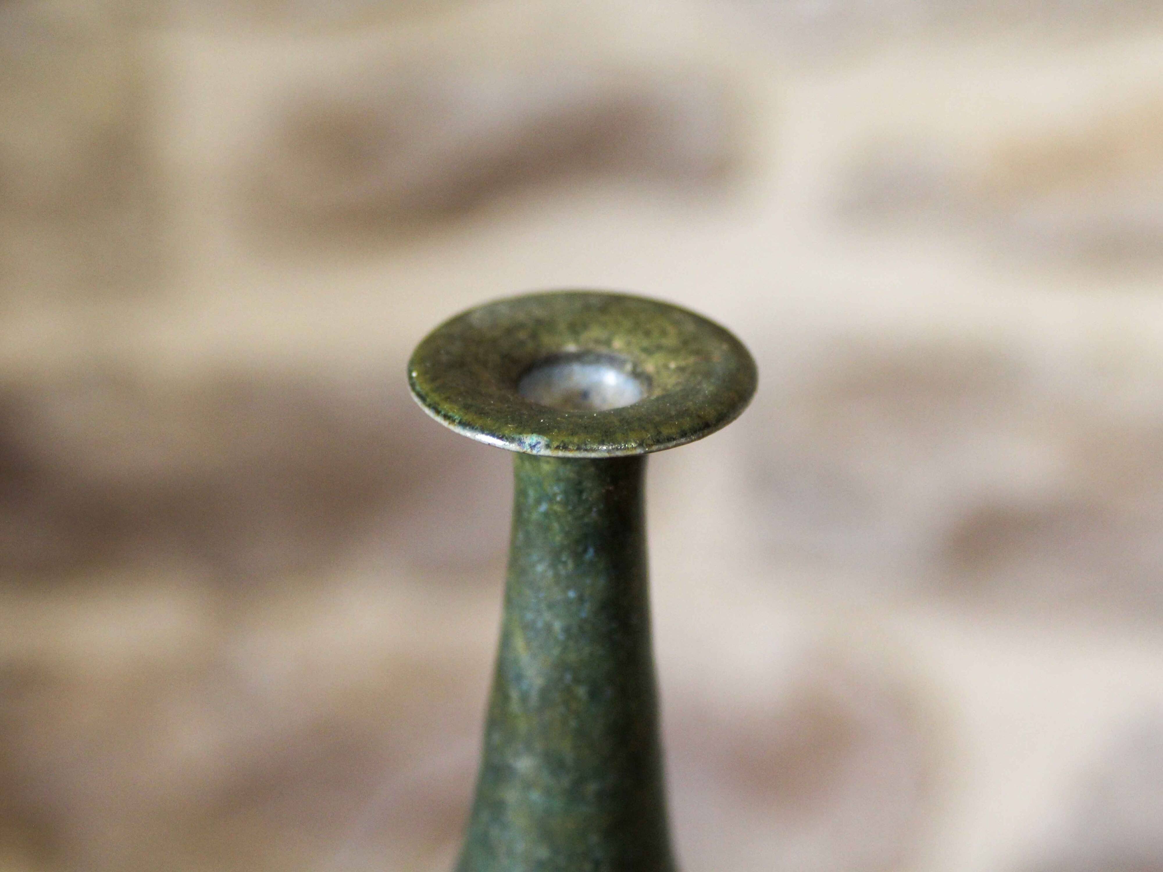 Glazed ceramic bottle vase Gubbels Pottery (Netherlands)