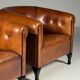 Ensemble de 2 fauteuils club en peau de mouton