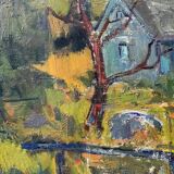 Large Vintage Painting Landscape signed by Svan Grandin (1906- 1982)