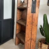 Old vintage wooden stepladder